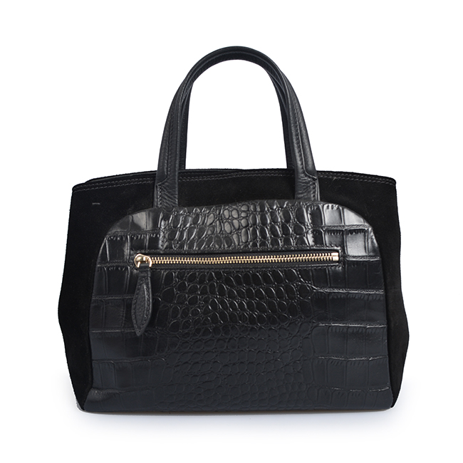 New fashion luxury Lacquer bucket crocodile handbag