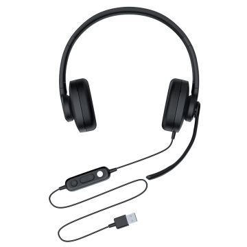 Modern Earphones Headphones Over-Ear Stereo Headset With Noise Cancelling Mic Wired Office Call Center Headphone