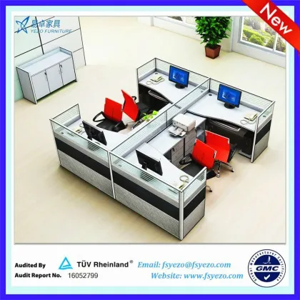 hot sale aluminum office partition with side cabinet