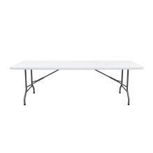 Table pliante extérieure en plastique blanc portable 8 pieds