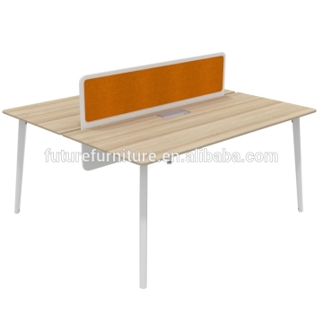 2016 UAE Market Screen Melamine Panel 2 Person Office Desk