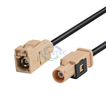 FAKRA I FEMENTA A MAL Male a macho adaptador coaxial con cola de cable RG174
