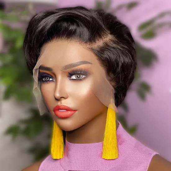 Naturelle Human Hair Pixie Curls Wig - Affordable Perruque Humaine