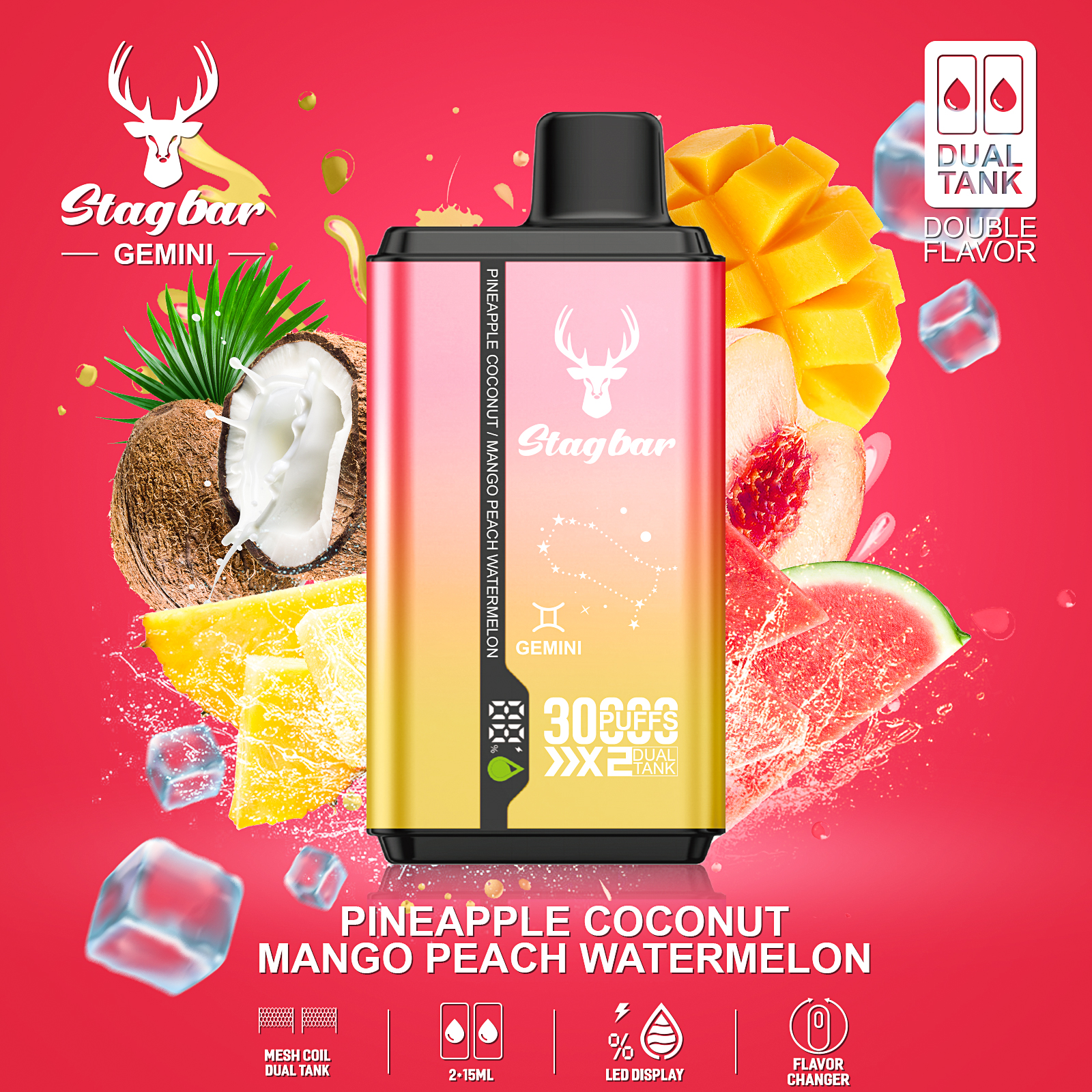 Stagbar Gemini 30K Puffs Vape sekali pakai