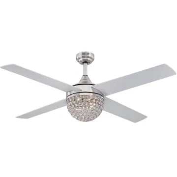 52 Inches 4 Plywood Blades AC DC Motor Ceiling Fan with Chandelier