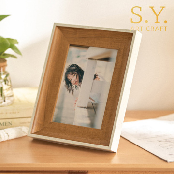 إطار صورة للطاولة بلون الجوز مزدوج اللون