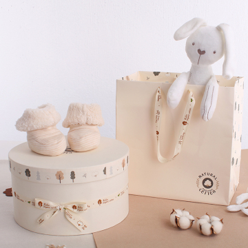 Runde Baby Kleidung Papier Box für Neugeborene Geschenk