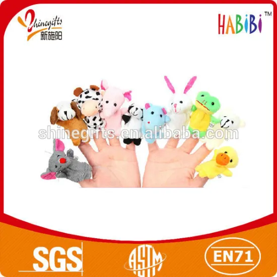lovely cartoon animal hand puppets for kids