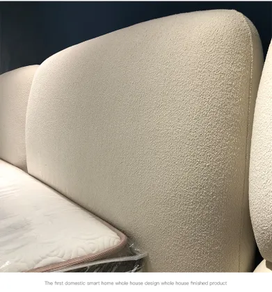 new design famous stone shape design fabric bed