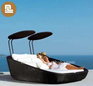 Sunbed Outdoor Daybed: Fresh Style Rattan Garden Furniture