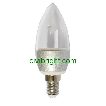 C37candle LED  bulb china   ceramic tailed  bulbs