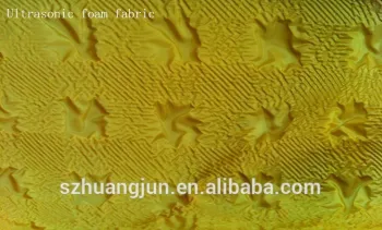ultrasonic foam fabric on 380T100%polyester taffeta