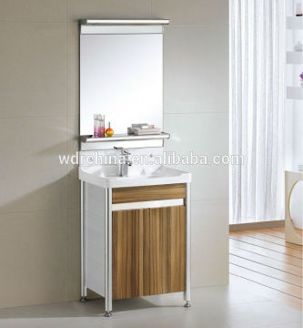 Hand washing floor standing smooth wood modern washroom fashion cabinet