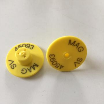 Round pig ear tag for animal id