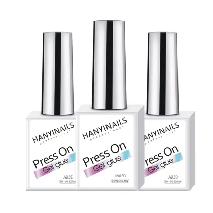 Hanyinails Hard Gel Glue Diamonds No-Learn Nail Tips Press-On Nails Extension Gel Glue