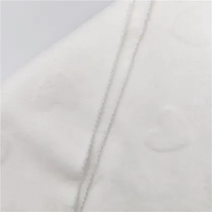 Elegant Polyester Cut Flowers White Flannel Fabrics