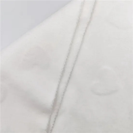 Elegant Polyester Cut Flowers White Flannel Fabrics