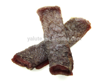 Fish skin and duck rolls private label dog snacks