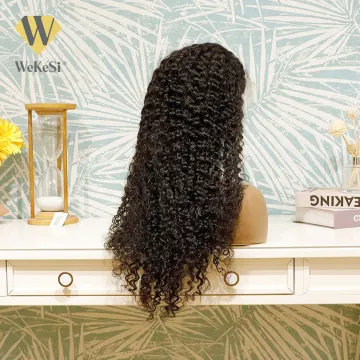 HD Swiss Lace Full Virgin Brazilian Human Hair Wigs Deep Curly Water Wave HD Lace Front Closure Wig for Black Women