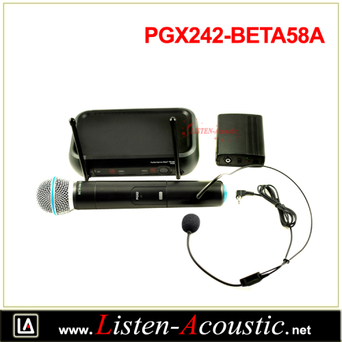 VHF Wireless Headphone with Singing Microphone PGX242-BETA58A