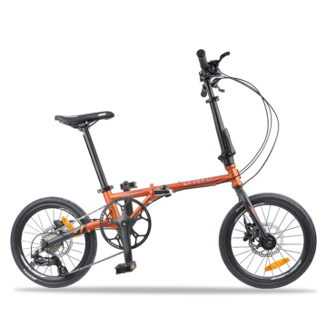 LitePro 16 Inch Folding Bike - Aluminum Alloy 9-Speed Disc Brake Bicycle