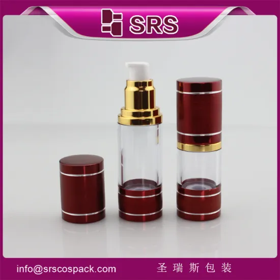 A022 high end airless bottle with aluminum base and cap , BB cream cosmetic bottle