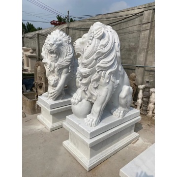 Customizable Size Marble Animal Statues for Entrance