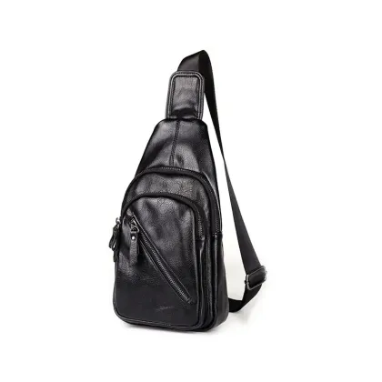 2022 New Wholesale High Quality Men's PU Chest Bag