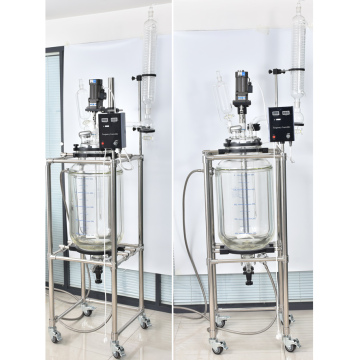 S-50L 50 Liters Jacketed Glass Reactor with Heating and Cooling Jacket