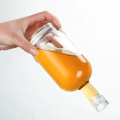 Runde 750 ml Glaswodka -Spirituosenflasche mit Korken