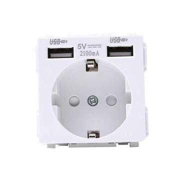 Bticino Country USB Socket Wall With Outlet Multi -Fungsi Piawaian Eropah, 16A - Disesuaikan dengan Sonoff Smart Switch untuk Pengecasan Kuasa di Eropah &amp; UK