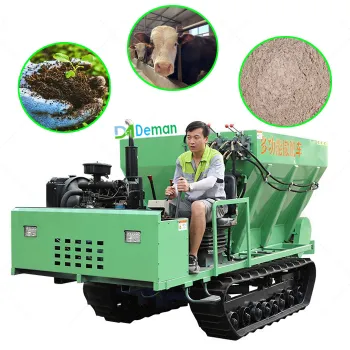 Greenhouse Organic Fertilizer Spreader for Row Crops and Manure Distribution