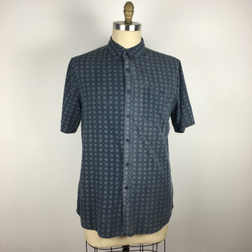 men short sleeve plaid Anti-pilling shirts