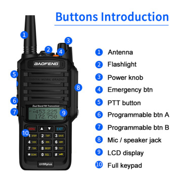 Оригинальный Baofeng UV-9R плюс портативная двухсторонняя радиоактивная радио IP67