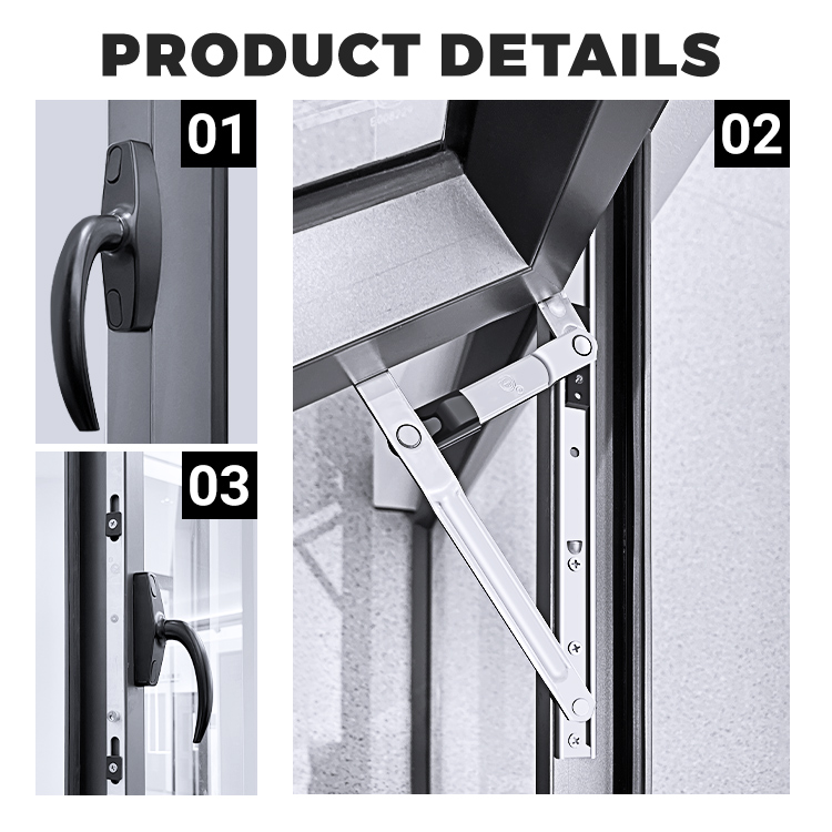 Aluminum Alloy Insulated Casement Windows Customizable