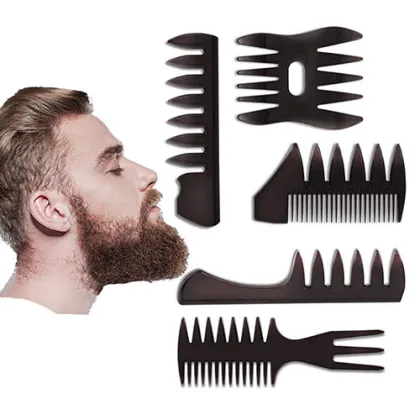 5 Pcs Hair Comb Styling Set - Barber Combs & Beard Combs