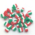 National flag shape clay beads bulk color accessories