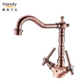 Red bronze two handle kitchen sink mixer taps