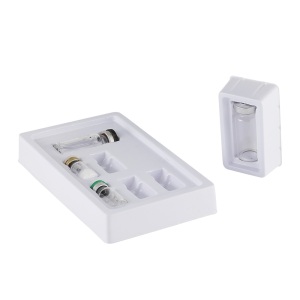 Customized white medical vial blister tray
