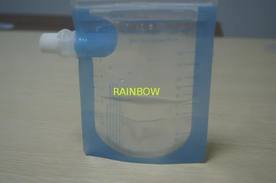 Stand Up Spout Pouch Packaging With  Flat Bottom And Zip Lock