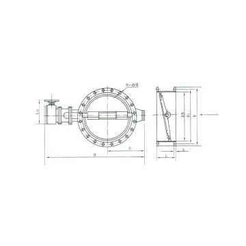 D 9 41W-1 Square rectangular electric butterfly valve