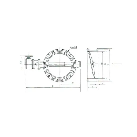 D 3 41W-1 Square rectangular manual butterfly valve