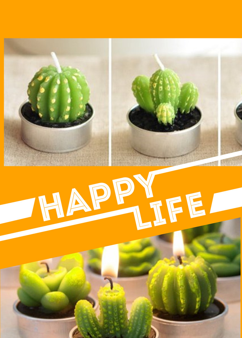 Cactus Candle For Life