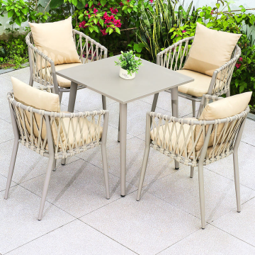 Outdoor Garden Chairs Woven Aluminum Lounge Chair for Outdoors Manufactory