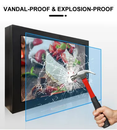 IP65 Waterproof Industrial Display Floor Standing LCD Outdoor Advertising Totem Screen