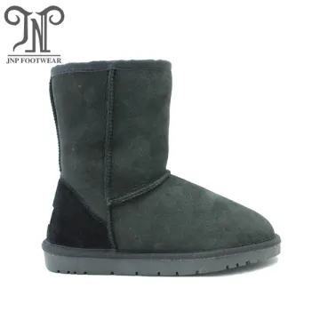 Women Waterproof Leather Sheepskin Fur Winter Snow Boot