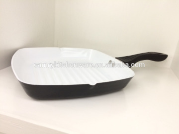 10 "Aluminium gepresste quadratische Grillpfanne mit Ausgusslippe