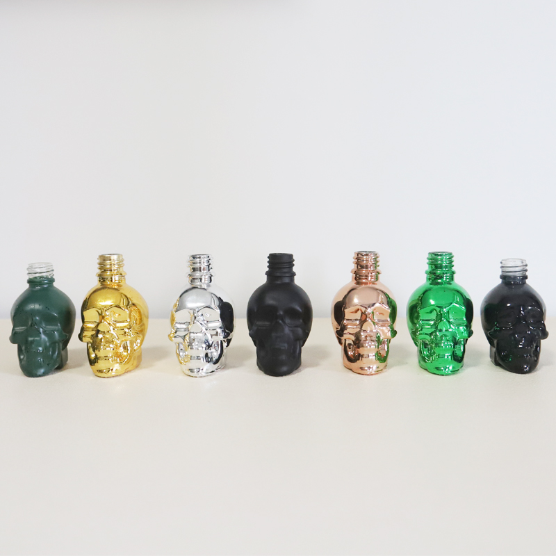 Skull Shape Perfume Essential Oil Dropper Bottles