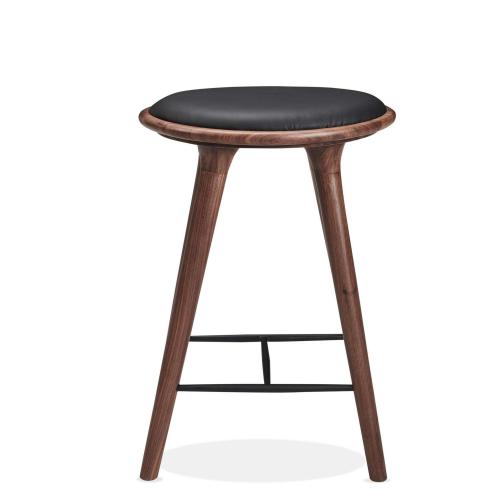Гостиная барная стул высокая плотность пена обитая блэк -металлическая столовая