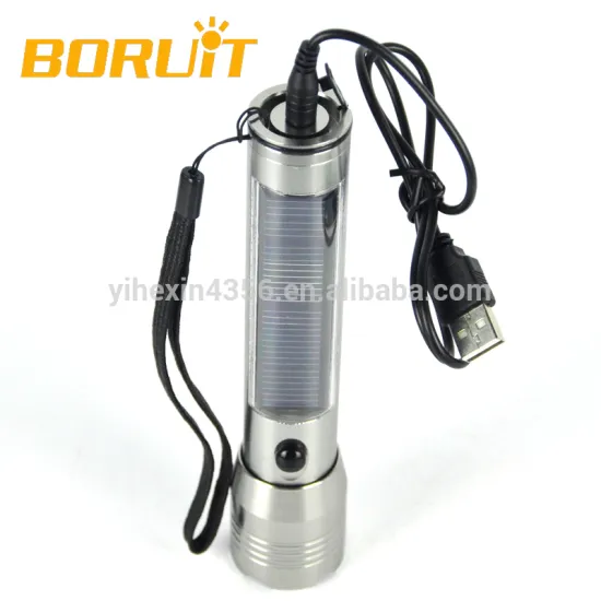 High Quality USB Rechargeable 1W Mini LED Solar Flashlight